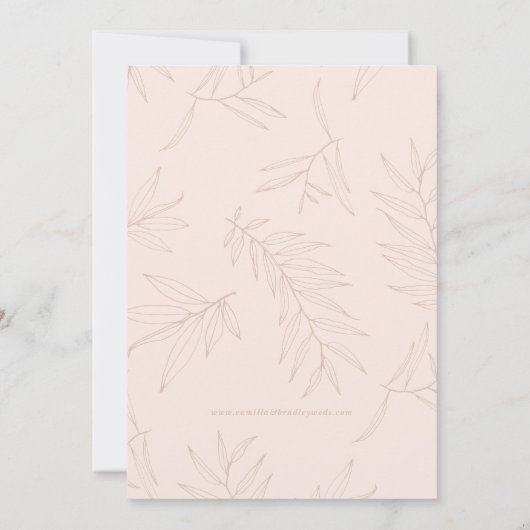 Loofwerk Overlay Verticale Foto Save the Date (Achterkant)