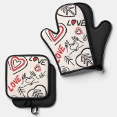 Loogruimteteken Ovenwant & Pannenlap Set (Voorkant / Achterkant)