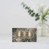 looiend onroerend goed Damask Gold Visitekaartje (Staand voorkant)