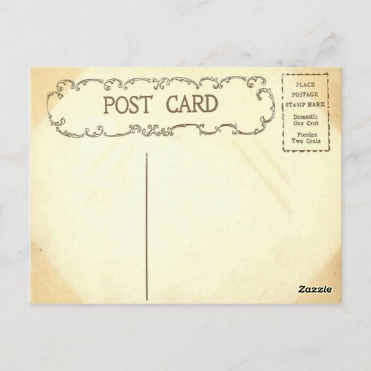  look 1910 Old Delaware Briefkaart (Achterkant)