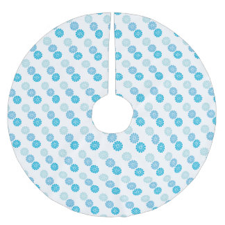 -look 1970s Blue Floral Kerstboom Rok