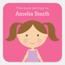 Look-Alike Meisje Brunette Ponytails Boekplaten