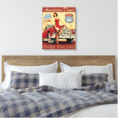  Look Amerikaans Diner Route 66 Babe Canvas Afdruk (Insitu (Slaapkamer))