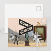  look Amerikaanse collage Briefkaart (Voorkant / Achterkant)
