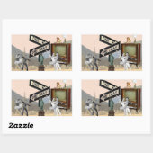look Amerikaanse collage Rechthoekige Sticker (Vel)