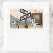 look Amerikaanse collage Rechthoekige Sticker (Tas)