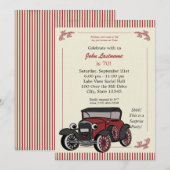 look Antiek auto verjaardag uitnodigen Kaart (Voorkant / Achterkant)