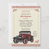 look Antiek auto verjaardag uitnodigen Kaart (Voorkant)