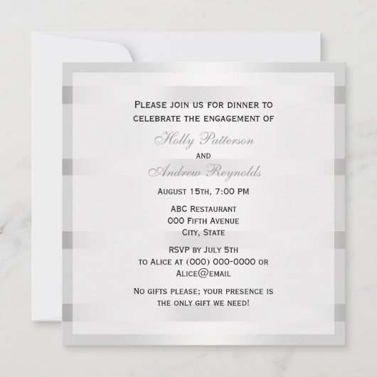 look Art Deco Plume Blk Whk Verloving Kaart (Achterkant)