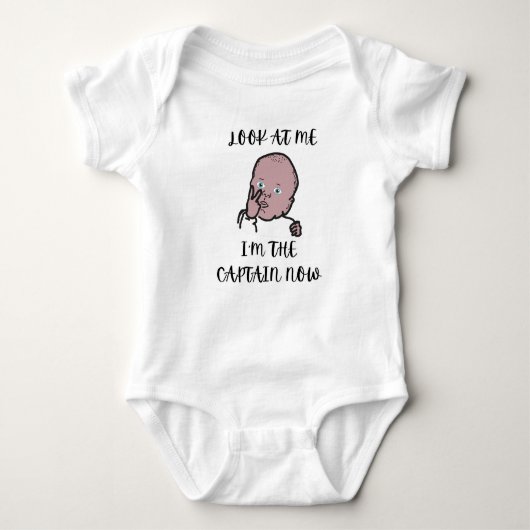 Look at me, I'm the captain now - Baby is Boss now Romper (Voorkant)