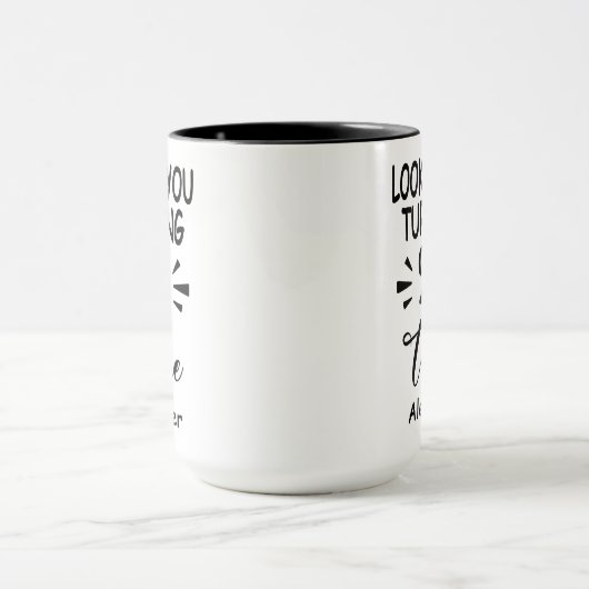 Look At You Turning 20 Twice, Custom 40th Birthday Mok (Midden)