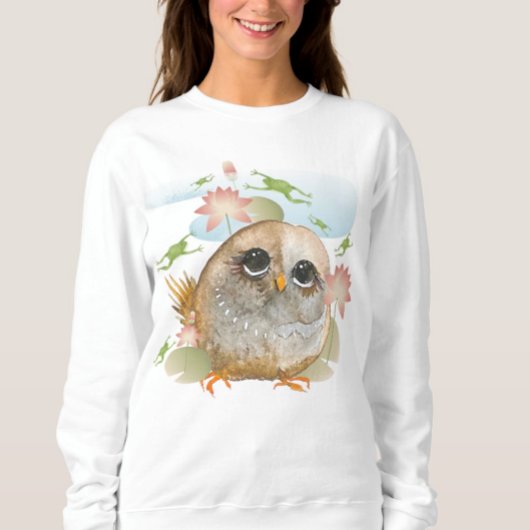 LOOK B4 U LEAP-ontwerp aan voor- en achterkant Trui