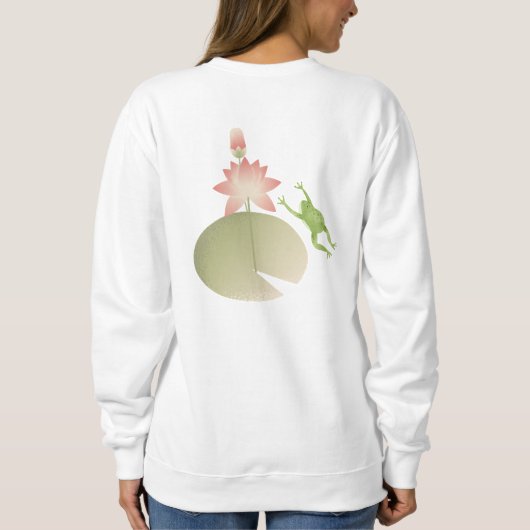 LOOK B4 U LEAP-ontwerp aan voor- en achterkant Trui (Achterkant)