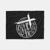 Look Back And Thank God Look Forward And Trust God Fleece Deken (Voorkant (Horizontaal))
