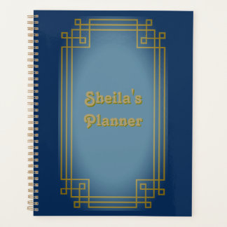  Look Blauw en Goud Art Deco Lijst Planner