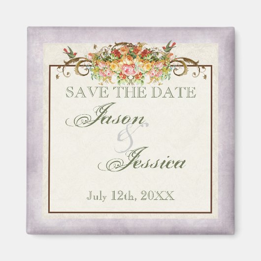 look blauw hortensia - Bruiloft in - Magnet (Voorkant)