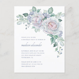   look Bloemen Verjaardagsfeest Uitnodiging Briefkaart