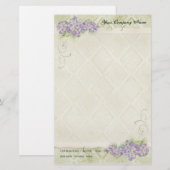 look bloemenblauwe hortensia bloemen wervelen briefpapier (Voorkant / Achterkant)