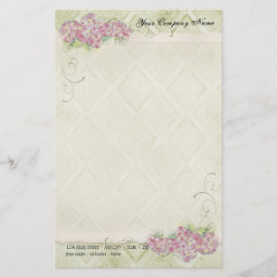 look bloemenblauwe hortensia bloemen wervelen briefpapier