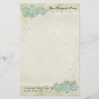  look bloemenblauwe hortensia bloemen wervelen briefpapier