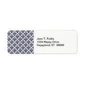 look Blue en White Damask #3 Etiket (Voorkant)