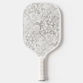 look bruiloft Bloemen Witte kant Pickleball Paddle (Voorkant)