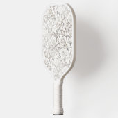 look bruiloft Bloemen Witte kant Pickleball Paddle (Links)