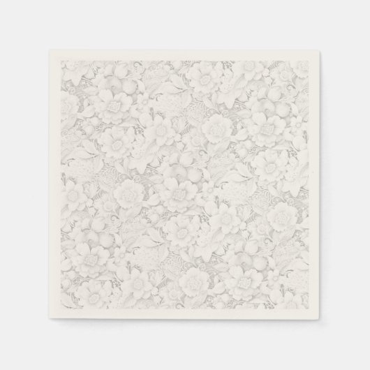 look bruiloft Bloemen Witte kant Servet (Voorkant)
