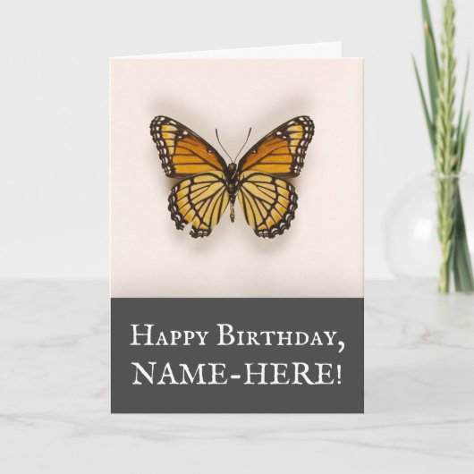  look Butterfly, Happy Birthday Kaart (Voorkant)