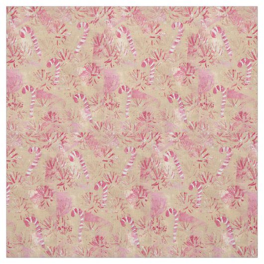 look Candy Cane Pattern Fabric Stof (Swatch)