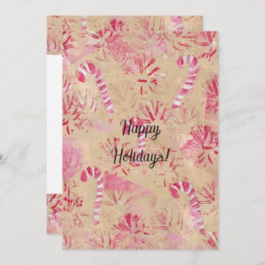 Look Candy Canes Aangepaste Kerst Kaarten (Voorkant / Achterkant)