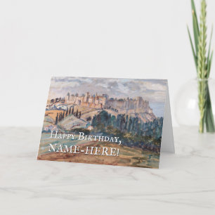 look, Castle, Hills, Birthday Card Kaart