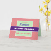 Look! Custom Middle school graduation card. Kaart (Gele Bloem)