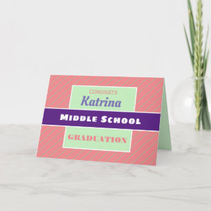 Look! Custom Middle school graduation card. Kaart