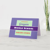 Look! Custom Middle school graduation card. Kaart (Voorkant)