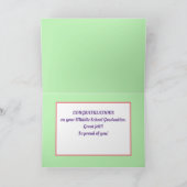 Look! Custom Middle school graduation card. Kaart (Binnen)