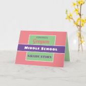 Look! Custom Middle school graduation card. Kaart (Gele Bloem)