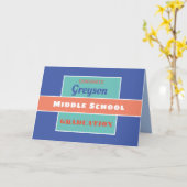 Look! Custom Middle school graduation card. Kaart (Gele Bloem)