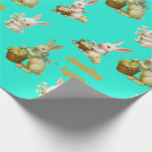 look Custom Personaliseer Paashaas Schattige Cadeaupapier (Hoek)