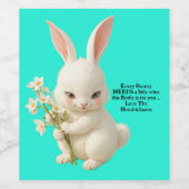  look Custom Personaliseer Paashaas Schattige Wijn Etiket (Enkel label)