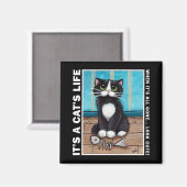 Look Cute v.02 - Het is een Cat's Life Magnet (Voorkant / Achterkant)