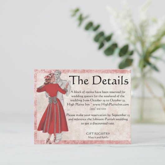  look dansend paar informatiekaartje (Staand voorkant)