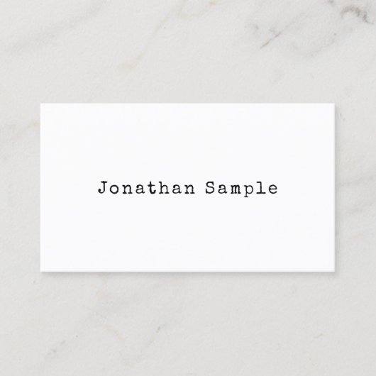 look Design Minimalist Plain Retro Trendy Visitekaartje (Voorkant)