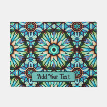  look-Floral in Pastel Blues met jouw tekst