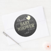  look geel Baby shower Ronde Sticker (Envelop)