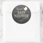  look geel Baby shower Ronde Sticker (Tas)