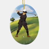  look Golfer Golf ornament hanger (Achterkant)
