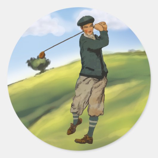  look Golfer Golf Stickers (Voorkant)