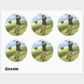  look Golfer Golf Stickers (Vel)