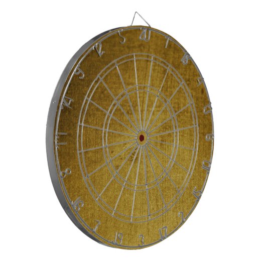 -look goud gebruikt dartbord (Voorkant Links)